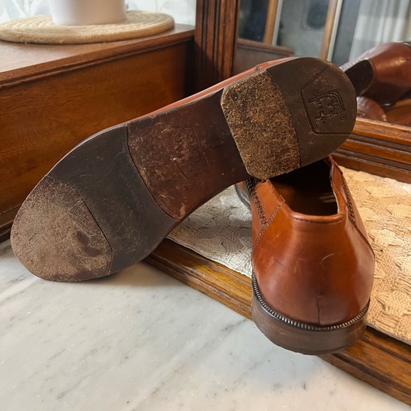 CABLE & CO Seville Tassel Loafer Leather Made in Italy Chestnut Men's Sz 8 EUC - Picture 5 of 7